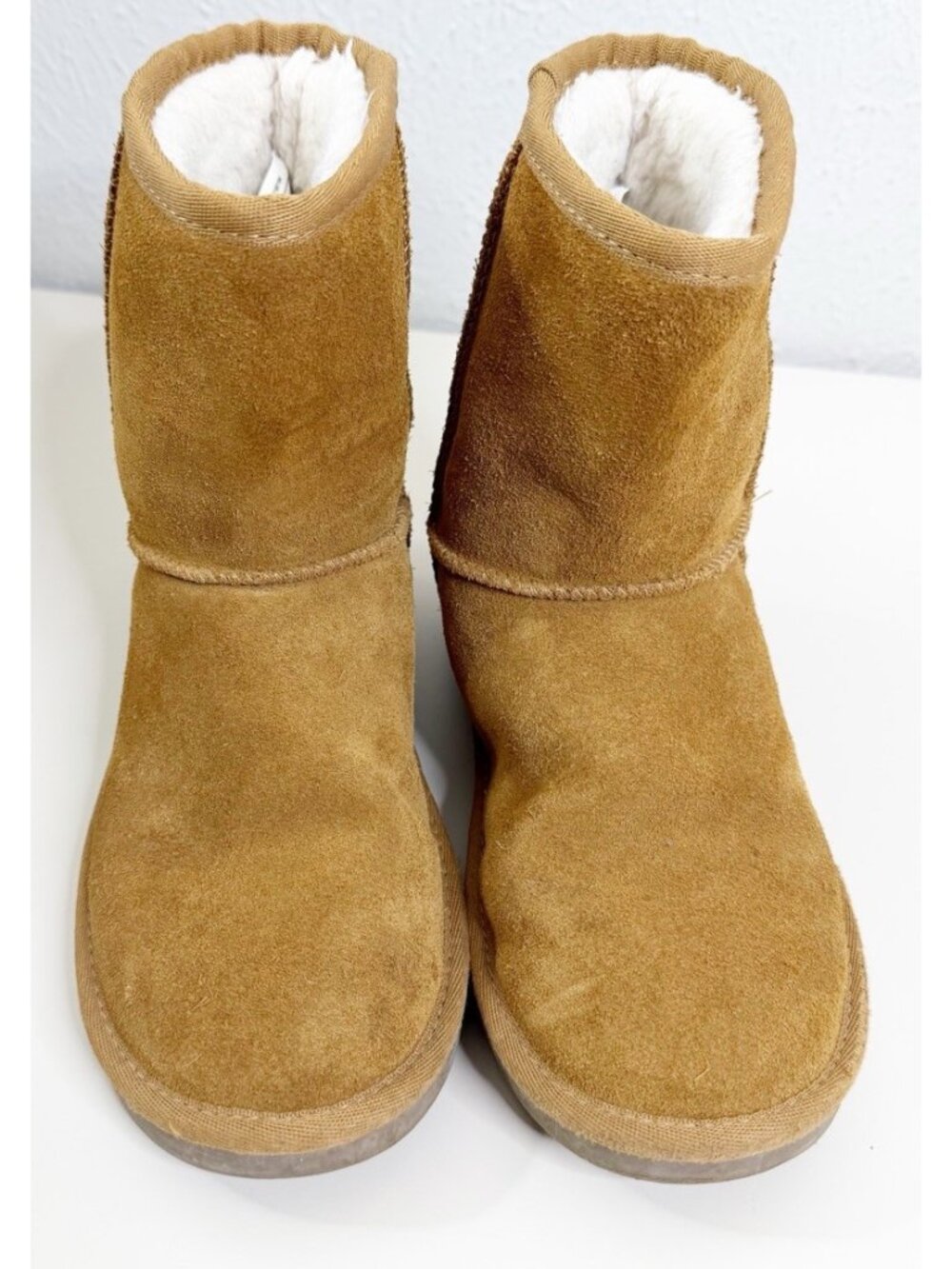 Koolaburra by UGG Kids Sz 3 Classic Short Boots Tan Sherpa Lined GUC